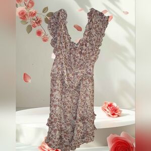 Jessica Simpson Floral Mini Dress - Pink and Cream